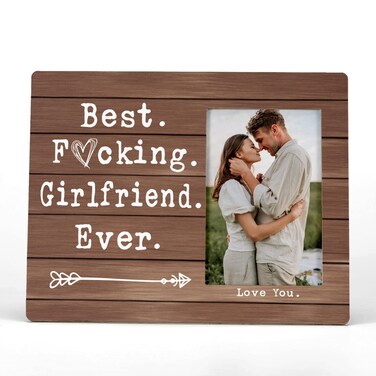 FONDCANYON Best Girlfriend Ever Picture Photo Frame,Best Girlfriend Picture Frames,Best Girlfriend Gifts For Women Her Birthday Christmas Valentine Anniversary(4x6 Inch Photo)