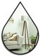 Teardrop Mirror &acirc;&euro;&ldquo; Wall-Mounted, Black Anodized, Wrought-Iron Frame, HD Aluminum Mirror Glass, 27.5 in. x 20 in.