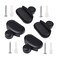 4 Pieces Zinc Alloy Mirror Clips Wall-Mounted Mirrors Clips Mirror Brackets Mirror Mounting Clips Glass Clips Clamps Holder for 3-5mm Thick Mirror, Oval, Black