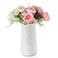 VanEnjoy 8 inch Vase for Flower, Modern Flower Vase, Cute White Ceramic Vase, Minimalist White Textured Vase for Dining Table Centerpiece D&Atilde;&copy;cor