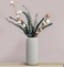 GeLive Matte White Vase Glazed Ceramic Vase Ribbed Vase Origami Stripe Flower Vase Waterproof Vase Minimalism Home Decor Centerpiece Vase for Fresh Bud Artificial Dried Flowers 8 Inch