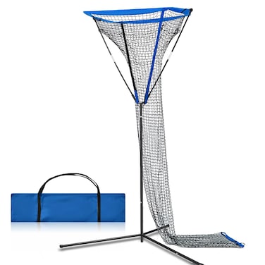 Meooeck 3 x 3 ft Volleyball Setter Trainer Net Volleyball Training Equipment Adjustable Angle, Ideal for Serving, Spiking, Setting, Suitable for Both Indoor and Outdoor Training Sessions