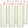 FoldTier 6 Pcs White Devotional Candles in Glass 2 x 8 Inches Catholic Candles Soy Wax Votive Prayer Candles Long Burning Religious Candles for Sanctuary Vigils Blessing Church Meditation