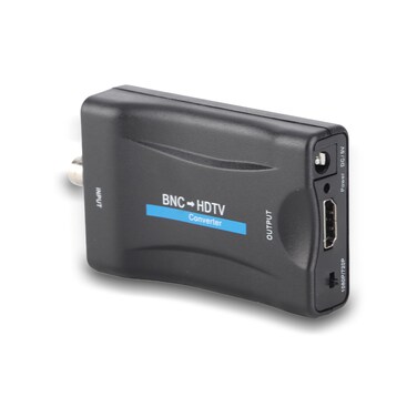 flexman BNC to HDMI Converter, Display HD 1080P/720P Video Adapter, Omposite BNC and Audio Input to HDMI Output Adapter, Coaxial Composite Analog Video Audio
