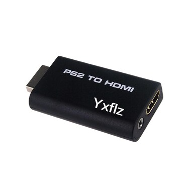 Yxflz PS2 to HDMI Converter, PS2 to HDMI Adapter with 3.5mm USB Power Cable Audio Output, Video AV Adapter for HDTV HDMI Monitor Support All PS2 Display Modes
