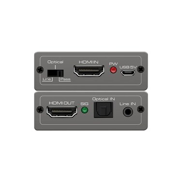 QXUAN 3 5mm Optical 5 1ch dvi to hdmi Audio inserter embedder Adaptor Converter Audio Mixer 2 Input hdmi 2.0 Audio Video Synth Support CEC HDR10 4K60Hz