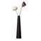 Small Ceramic Bud Vase 8.5 inch Tall Conic Flower Single Stem Vase Black Vase Decorative Floral Centerpiece for Wedding Office Home