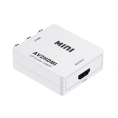 RCA AV to HDMI HD Converter Composite CVBS Audio Video Adapter Wii NES SNES Video Converter AV2HDMI Converter Box with Mini USB Charging Cable