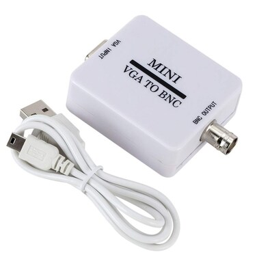 FAMKIT Mini HD 1080P VGA to BNC Video Converter VGA to BNC Output Surveillance Video Converter Adapter