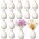 Tioncy 15 Set White Ceramic Bud Vases Bulk 3.9 Inch Boho Small Flower Vases Valentine's Day Centerpieces White Ceramic Vases for Dry Flowers Pampas Garss Home DIY Wedding Table Decor (Classic)