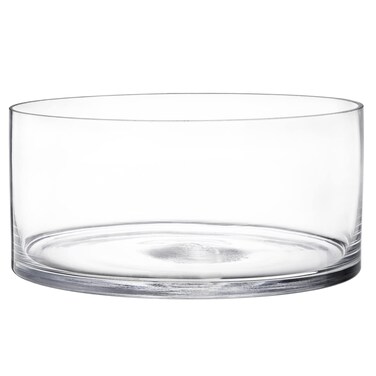 YOUEON Wide Glass Cylinder Vase, 4" Tall x 8" Wide Flower Glass Vase, Cylinder Glass Terrarium, Decorative Flower Vase Centerpiece for Weddings Events, Pillar Candle, Flower Arrangement, Clear