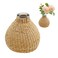 Flower Vases with Rattan Cover, Woven Vase Decorative Glass Flower Vase Bud Container Farmhouse Vase Used for Flower Arrangements, Essential Oil Aromatherapy, Home Decoration, Restaurant Decoration