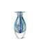 C&Atilde;&iexcl; d'Oro Small Glass Vase Hippie Blue/Green Canes Hand Blown Murano-Style Art Glass - Model N&Acirc;&ordm; 2