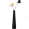 Small Ceramic Bud Vase Tall Conic Flower Single Stem Vase Black Vase Home Decorative Floral Centerpiece for Wedding and Office (Black)