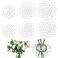 6 Pcs Flower Frog Stainless Steel Lid Arranger Metal Flower Floral Arrangement Flower Vase Insert Supplies Flower Arranger for Plant Fixation Vase Craft, 4.92 Inches, 5.91 Inches, 6.89 Inches