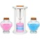 Unity Sand for Wedding Ceremony Set - 3 Pcs Wedding Sand Ceremony Sets Includes 1 Unity Hour Glass and 2 Heart-Shape Glass Sand Ceremony Vase, Wedding Unity Ideas for Ceremony (Sand not Included&iuml;&frac14;&permil;