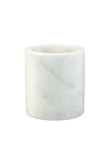Serene Spaces Living 4" Agra Cylindrical Marble Vase for Home Decor, Perfect for Table Centerpieces, Office Desks, and Relaxing Spa Ambiance &acirc;&euro;&ldquo; Ideal for Floral Arrangements, Ambient Lighting