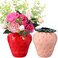 Mimorou 2 Pcs Strawberry Vase 6 Inch Strawberry Shaped Planter Pot Aesthetics Ceramic Fruit Strawberry Decor Strawberry Stuff Gifts for Christmas Party Baby Shower Kitchen Office Home Decorations