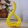 BESPORTBLE Ceramic Flower Vases Decorative Heart-Shaped Flower Receptacle Adornment for Home Decor Living Room Bedroom (Yellow)