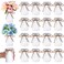Youdaju 16 Pcs High Farmhouse Vase Decor 4.3" Metal Flower Vases Iron Rustic Vases with Twine Small Vases Bulk Centerpieces Vases for Table Weddings Home Office Decoration Flower Arrangement (White)