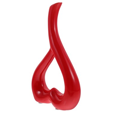 BESPORTBLE Red Creative Vases Home Decor Heart Shaped Ceramic Vase Desktop Receptacle Adornment Craft Art Vase Gift for Home Decor Living Room Receptacle Bedroom
