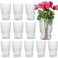 Tlence 12 Pack Clear Plastic Flower Vase, 6.3" Ribbed Fluted Glass-Like Vase, Decorative Modern Ripple Hydroponic Plant Vase with Base for Table Centerpieces Home Decor Office Wedding Decoration