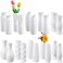 Thyle 20 Pcs Plastic Vase for Flowers White Bud Plastic Vase Ceramic Look Plastic Vases for Centerpieces Unbreakable Flower Vases Centerpieces for Home Office Table Living Room Decor
