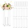 Sieral 6 Pcs 20'' Tall Clear Acrylic Wedding Centerpieces Vase Flowers Stand and 6 Pcs 10'' Tall Glass Cylinder Vases Clear Flower Vases for Table Centerpiece Wedding Home Decor