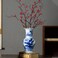 Jingdezhen Handmade Ceramic Ornaments, Hand-Painted Blue and White Porcelain Vases, Vase Ornaments, Hand-Painted Three-Dimensional Lotus, Traditional Handmade Porcelain
