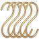 20Pcs Gold S Hooks,Aluminum Alloy S Shaped Universal Hooks,Heavy Duty S Hanger Hooks,Utility S Hooks for Bathroom,Cloakroom,Kitchen Pots Pans Cups