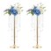 Hyuetrsa 2 Pcs Crystal Flower Stand Wedding Centerpieces for Tables, 21.7 in Tall Tabletop Gold Metal Flower Arrangement Holder, Elegant Bulk Metal Vases for Wedding Party Event Reception, Birthday