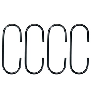 Tighall 4 PCS C-Shaped Hook for Hanging, Hanger Hooks for Hanging Clothes, Towels, Shoe Bag