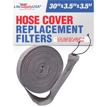 Central Vacuum Knitted Hose Sock Cover with Application Tube - 30 ft - by LifeSupplyUSA
