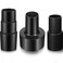 3 Pieces Vacuum Hose Adapter, 2-1/2 Inch to 1-1/4 Inch, 1-1/4 Inch to 1-3/8 Inch to 1-1/2 Inch, 1-3/8 Inch to 1-1/4 Inch Wet Dry Vacuum Converter Reducer Attachments for Vacuum Cleaner