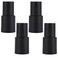 4 Pieces Vacuum Hose Adapter Universal Vacuum Hose Adapter 35mm (1 3/8 inch) to 32mm(1 1/4 inch) Vacuum Hose Adapter Hose Reducer Vacuum Conversion Unit, Black