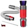 Dusting Brush &amp; Flexible Extension Hose Compatible with Dyson Outsize/ V7/ V8/ V10/ V11/ V15 Vacuum Cleaner Self-cleaning Soft Bristles, Cordless Vacuum Accessaries with Trigger Lock