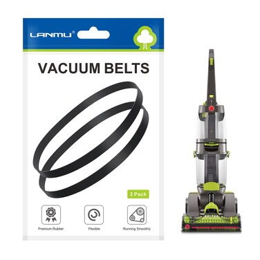 LANMU Replacement Belts Compatible with Hoover Models FH51000, FH51001, FH51002 Series Dual Power Max Carpet Vacuum Cleaner, Non-Stretch Flat Power Belt, Compare to Parts 440005536 (Pack of 2)