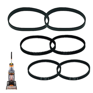 Dorifa 6 Pcs Replacement Belt Set Compatible with Bissell ProHeat 2X Revolution Pet Pro Model 1548, 1551, 1551W, 1550 Carpet Vacuum Cleaner, Replace Parts 1606418, 1606419, 1606428
