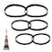 Dorifa 6 Pcs Replacement Belt Set Compatible with Bissell ProHeat 2X Revolution Pet Pro Model 1548, 1551, 1551W, 1550 Carpet Vacuum Cleaner, Replace Parts 1606418, 1606419, 1606428