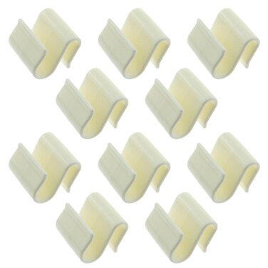 LUORNG 10PCS 23x23x19mm Cardboard Flat Hooks Shelf Hooks White Shelves Plastic S Hooks for Hanging Heavy Duty Kitchenware Towel Decoration