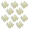 LUORNG 10PCS 23x23x19mm Cardboard Flat Hooks Shelf Hooks White Shelves Plastic S Hooks for Hanging Heavy Duty Kitchenware Towel Decoration