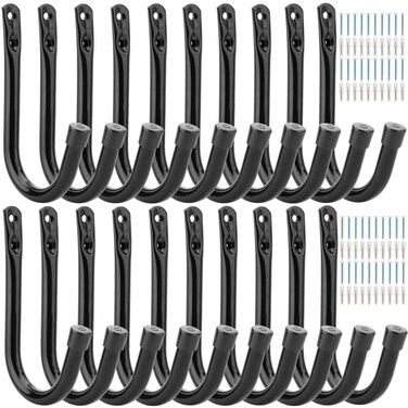 Mestcund Garage Hook, 20Pcs Wall Mount Utility Hooks, 3.5Inch Heavy Duty Storage J Hanger