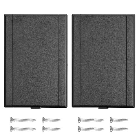 HASMX 775590BLK Central Vacuum Inlet Valve for Low Voltage Hoses, Part Number 775590BLK, 775590B Full Door Central Vacuum Wall Plate Inlet Low Voltage Inlet Black (2-Pack)