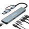 USB Hub,USB c hub multiport Adapter,8 in 1 USB Splitter with 1xUSB 3.0,3xUSB2.0,1 x USB C,SD/TF Card Reader, 3.5mm Headphone Jack,USB c hub for MacBook Pro/PC/Laptop/Tablet Devices (A002 8in1)