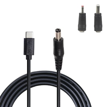 KUNCAN USB-C to DC 12V Power Cable - 12 Volt USB-PD to DC 5.5 x 2.1mm (Max 36W 12V3A), Type-C Male to DC 12V Power Cable for Router, CCTV, Other 12V Devices