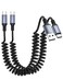 Short Coiled USB C Cable 1ft - 2Pack Coiled USB C Cable Keyboard Coiled USB C Charger Cable USB C Carplay Cable USB C Cable for Car Compatible with iPhone 16/15/Plus/Pro/Pro Max/Samsung Galaxy S24