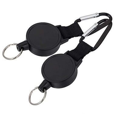 Onwon 2 Pieces Heavy Duty Retractable Key Chain with Swivel-Back Extractable 25 Inch Stainless Cable Great for Swipe ID Cards or USB Flash Drives