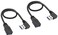 HCFeng Right Right Angle USB 3.0 Male to Female Extension Cable USB 3.0 A Right Elbow Male to USB 3.0 A Female Adapter Super Speed USB 3.0 Male to Female Data Cable Black [1FT-2pack/right]