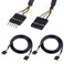 MEIRIYFA 5Pin USB IDC Header Extension Cable,2.54 Dupont 5-Pin Male to Female Motherboard Header Cable for USB Ports, Expansion Cards 3.3FT&iuml;&frac14;&circ;2 Pack&iuml;&frac14;&permil;