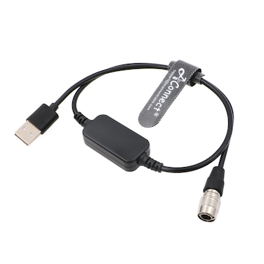 AConnect Hirose-USB-Cable-Zoom-Zaxcom-Sound Devices-Boost DC 12V USB to Hirose 4 Pin Power Cable for Sound Devices 688 633  Zoom F4 F8  Zaxcom 50CM